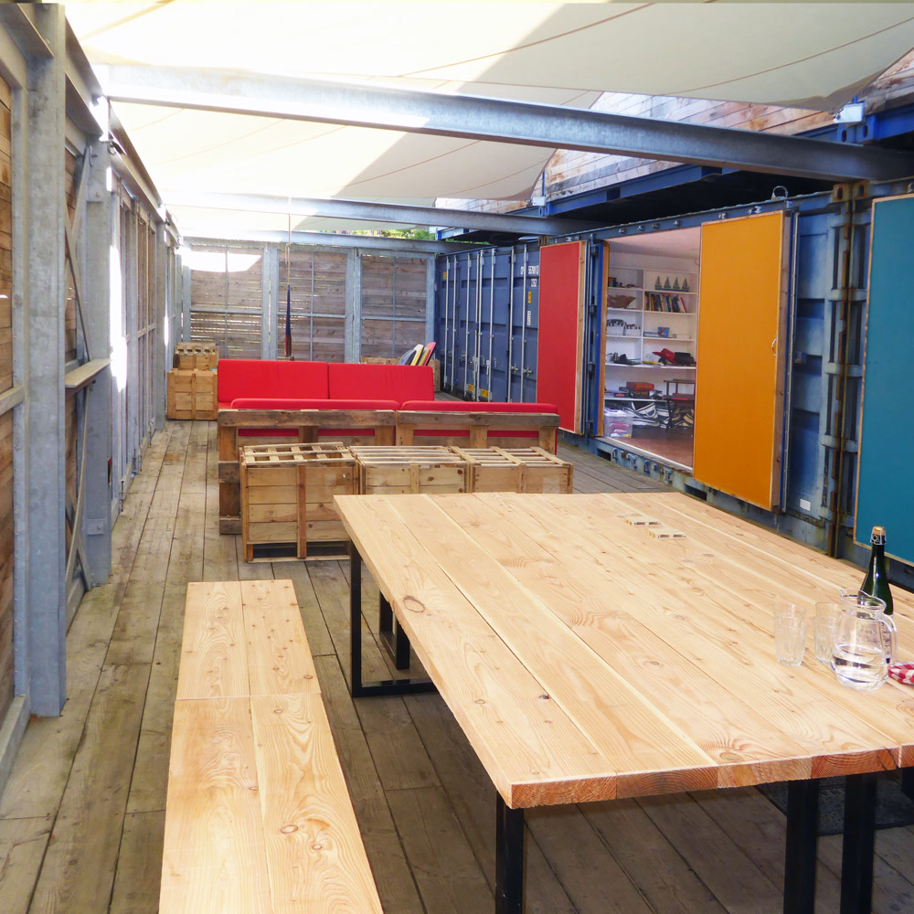 Living space at Tŷ Cwch