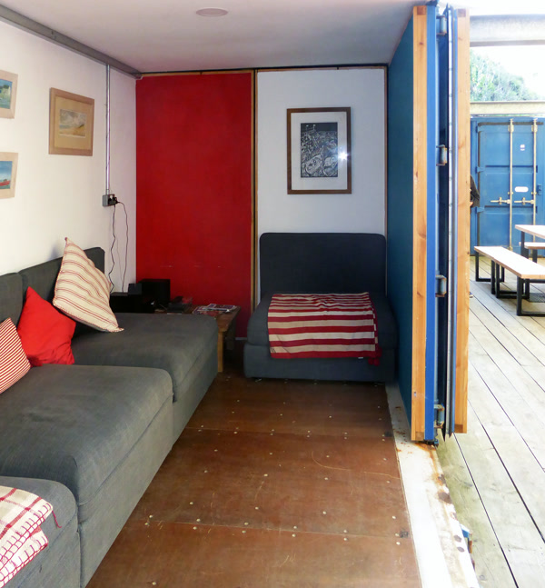 Sitting area at Tŷ Cwch